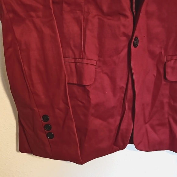 Lars Amadeus NWT sz.M mens maroon blazer sport coat - Picture 2 of 5